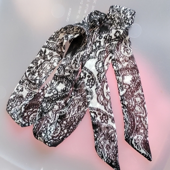 AB Studio Sheer black and white short sleeve top Medium - Picture 4 of 4